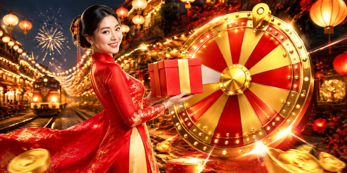 Người phụ nữ Hà Nội mặc áo dài tham gia hoạt động giải trí may mắn tại sự kiện